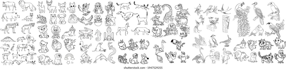 BLACK AND WHITE ANIMAL CHARACTER