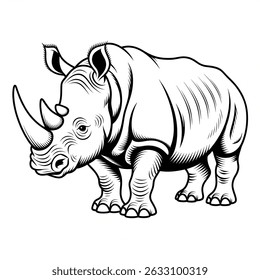 Black and white animal colouring page 