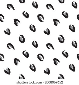 Black and White Animal Leopard Seamless Pattern Background for fashion textiles, graphics and crafts