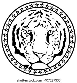 Black and white animal on white background.