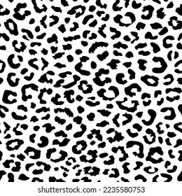 black and white animal print. leopard spots seamless pattern. good for fabric, wallpaper, summer dress, fashion, resort wear, textile, wallpaper, background, backdrop.