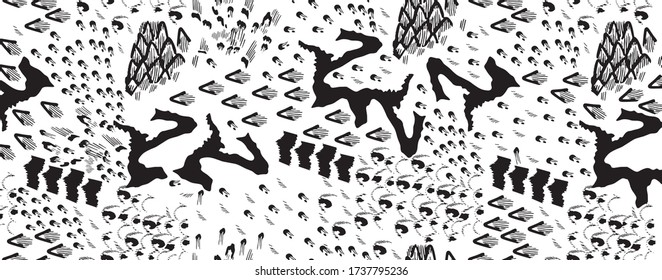 black and white animal skin pattern. Decorative line, detail art, geometric pattern background. Chain set gold collection illustration fashion print. Decorative orange line, detail art, gold chain wit
