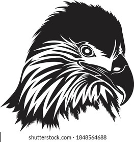 Black and white animals or Stencil arts of bird.