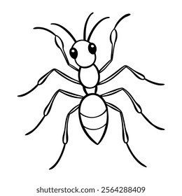 Black and White Ant Illustration