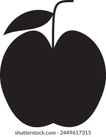 black and white apple icon 