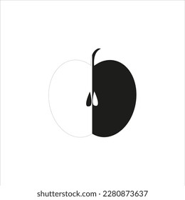 black and white apple simbol