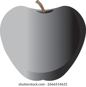 Schwarz-Weiß-Apfel-Vektor