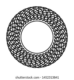 Black and White Arabic floral ornament and geometric pattern for Islamic banner background