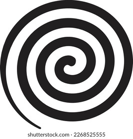 black and white archimedes spiral