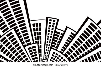 Black White Architecture Backgroundvector Illustration Stock Vector ...