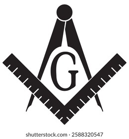black and white architecture faculty symbol on transparent background
