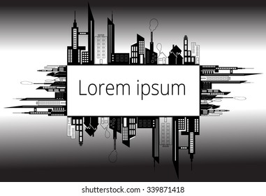 Black and white architecture with title