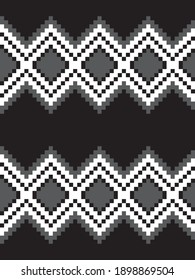 Black and White Argyle, diamond shape seamless pattern background suitable for fashion textile, knitwear, graphics