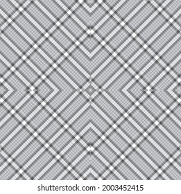 Black and White Argyle Plaid Tartan textured Seamless pattern design suitable for fashion textiles and graphics