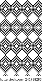 Black and White Argyll Design, Argyle Pattern, Geometric Backdrop, Black and White Background