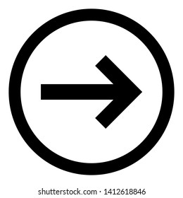 Black and white arrow button