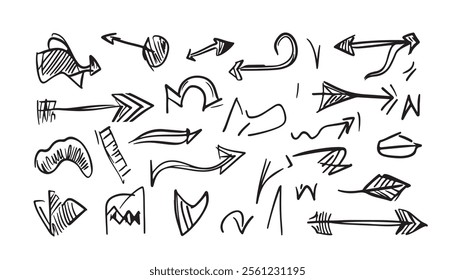 Black and White Arrow Graphic Elements