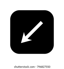 black and white arrow icon