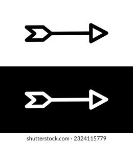 black and white arrow icon vector logo template