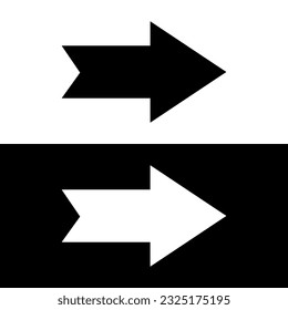 black and white arrow icon vector logo template
