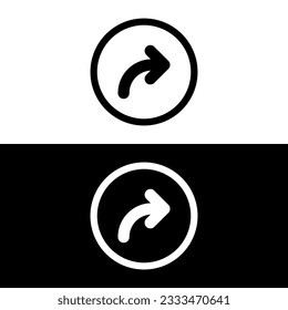 black and white arrow icon vector logo template