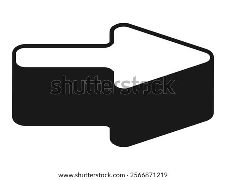 Black and white arrow illustration material