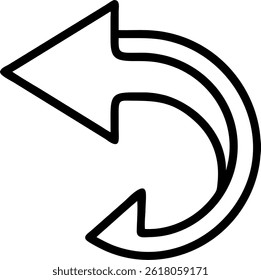 A black and white arrow pointing to the left