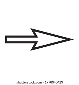 Black and white arrow. Vector Illustration EPS10