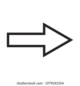 Black and white arrow. Vector Illustration EPS10