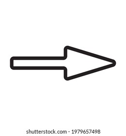 Black and white arrow. Vector Illustration EPS10