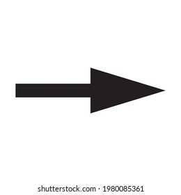 Black and white arrow. Vector Illustration EPS10
