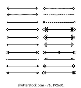 A black and white arrow vintage element doodle that can be use for logo, brand  poster, invitation, etc