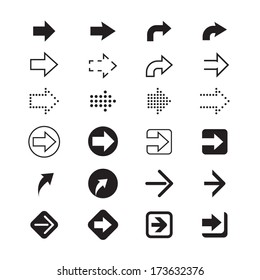 black and white arrows signs