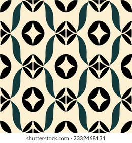 Black and white art deco pattern on a white background. This intricate design evokes a sense of elegance and sophistication.