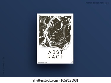 Black white Art marble images. Abstract background pattern of granite dark gray. Fluid gradient. Modern design texture vector illustration
