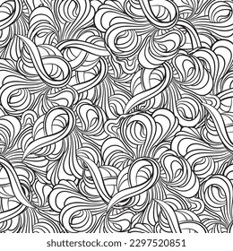 fondo etnico floral vectorial de arte blanco negro