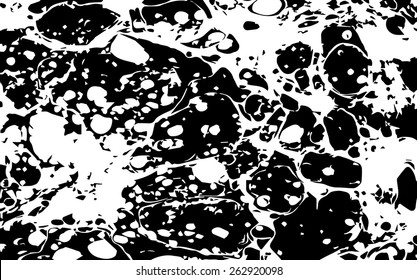 black and white artwork ebru texture, exotic abstract background 