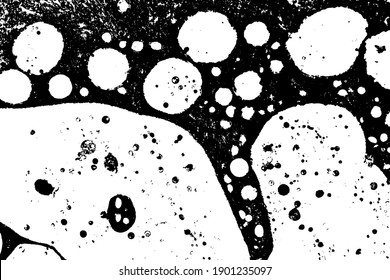 La textura gruesa de las obras de arte en blanco y negro. Ilustración vectorial.