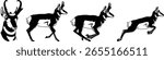 Black and white artwork illustrates a sequence