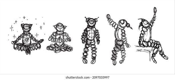  black and white astronaut 
in a spacesuit