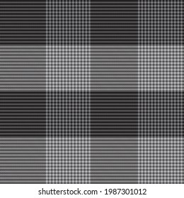 Black and White Asymmetric Plaid textured seamless pattern suitable for fashion textiles and graphics