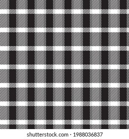 Black and White Asymmetric Plaid textured seamless pattern suitable for fashion textiles and graphics