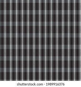 Black and White Asymmetric Plaid textured seamless pattern suitable for fashion textiles and graphics