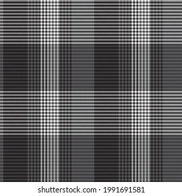 Black and White Asymmetric Plaid textured seamless pattern suitable for fashion textiles and graphics