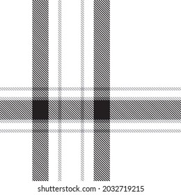 Black and White Asymmetric Plaid textured seamless pattern suitable for fashion textiles and graphics