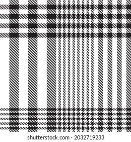 Black and White Asymmetric Plaid textured seamless pattern suitable for fashion textiles and graphics