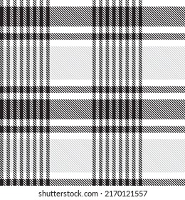 Black and White Asymmetric Plaid textured seamless pattern suitable for fashion textiles and graphics