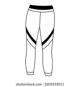 Black and white athletic leggings design showcasing modern geometric patterns