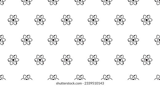 schwarz-weißes Atom-Symbol nahtlos