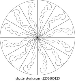 Black and white attractive unique mandala design